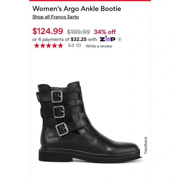 Franco Argo Ankle Bootie size 8 (ALSO FITS 8.5) - Picture 4 of 11